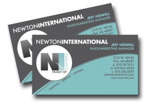 Newton International business card and letterhead design | WaterMark Design